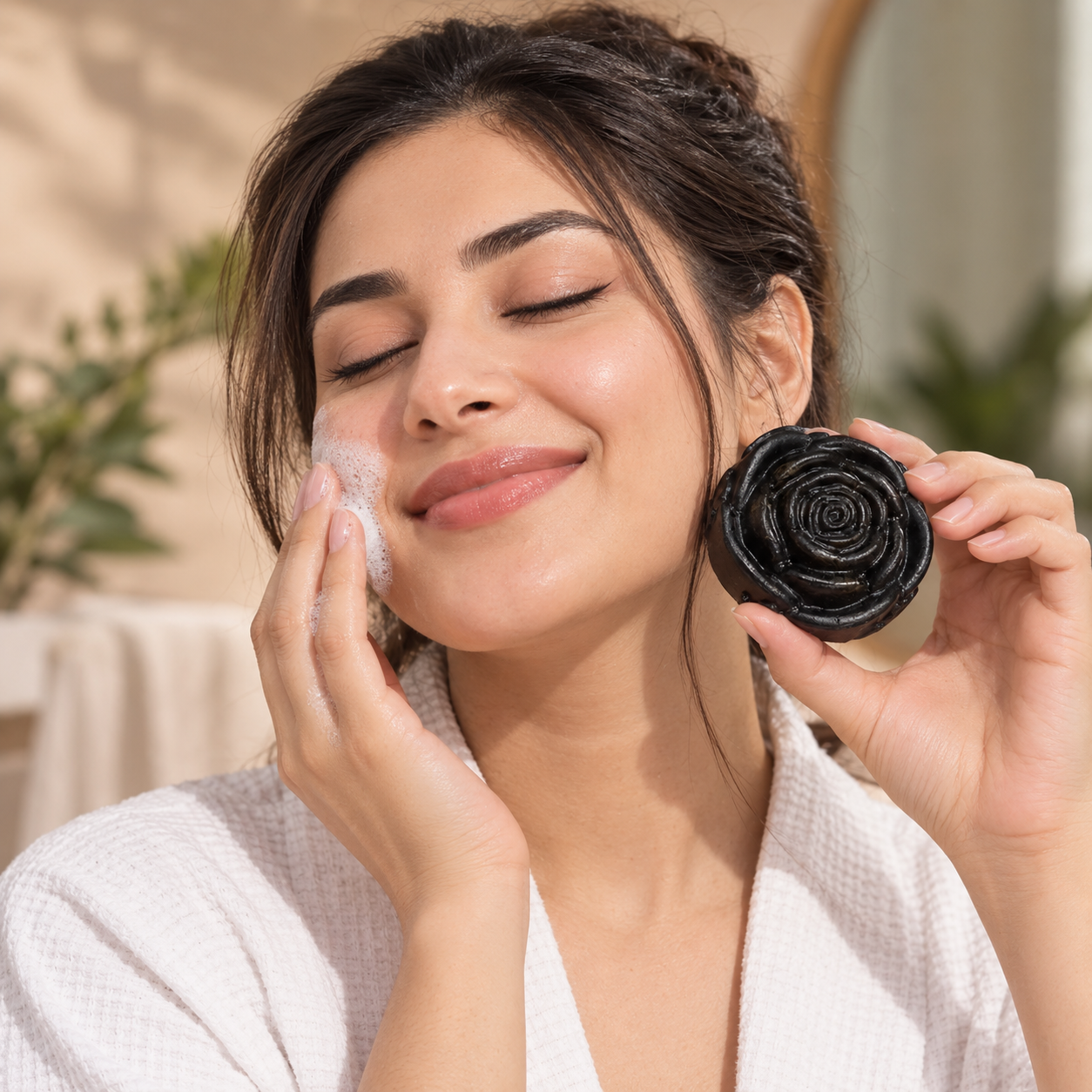 AVORA Charcoal Rose Soap